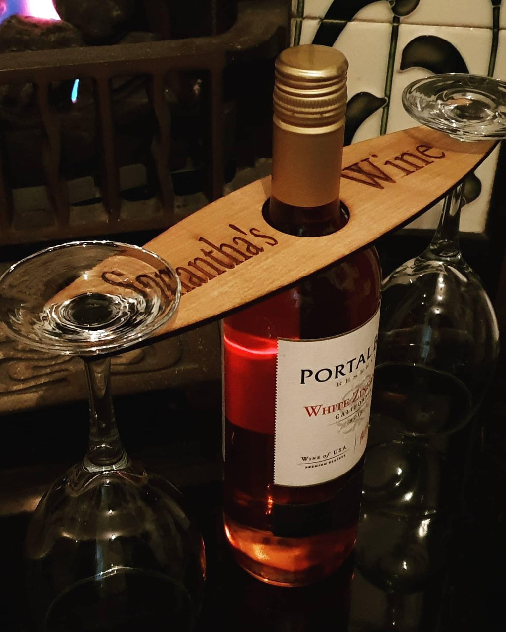 personalised double Champagne/wine butler. ***Your own choice of text*** anniversary gift? Valentines day? Birthday, Bespoke.