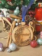 Personolised memory bauble, grandad, grandma, dad, mum, brother, sister, uncle, aunty. Bespoke.