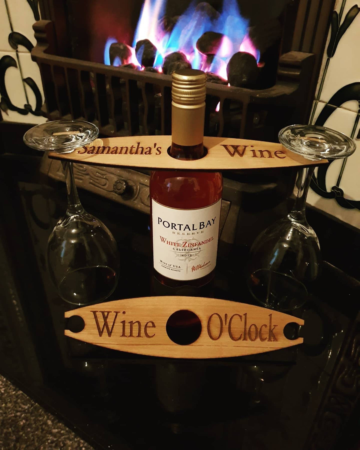 personalised double Champagne/wine butler. ***Your own choice of text*** anniversary gift? Valentines day? Birthday, Bespoke.