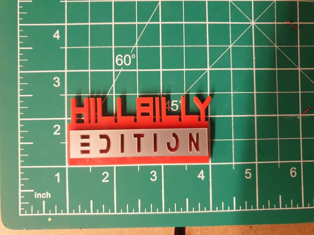 Hillbilly Edition novelty badge, car, van, camper, caravan, truck, motorbike, VW!
