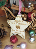 Personolised bespoke First Christmas covid lockdown bauble! One to remember! Keepsake gift? 1st xmas.