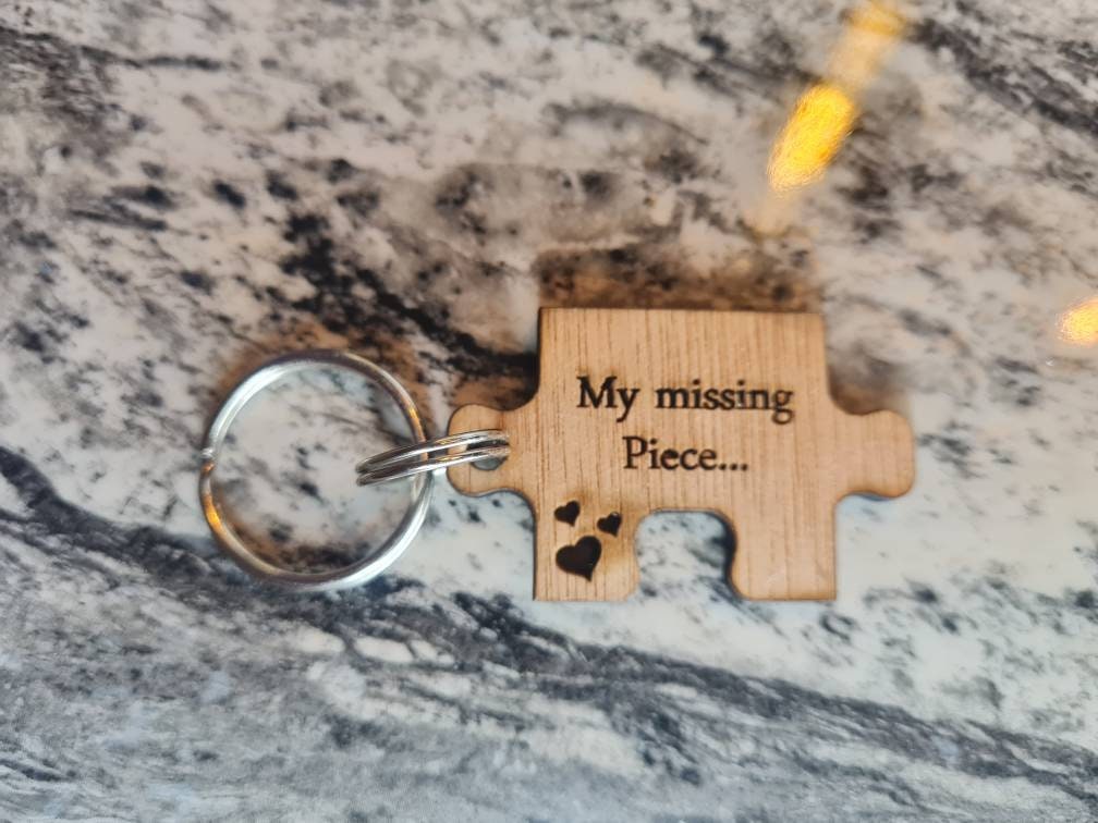 Jigsaw puzzle, missing piece keychain for loved one! Boyfriend, girlfriend gift, wife, fiance wedding gift, valentines day, anniversary gift
