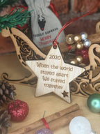 Covid 19 lockdown remembrance bauble. Mark a moment in history. Great Christmas gift.