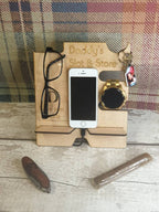Slot and Store docking station, desk/bedside tidy, storage, great gift for him or her! Personalised! Bespoke, great gift for valentines day!