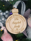 Personolised family lockdown Christmas bauble, keepsake! Christmas tree ornaments. Covid 19 gift?