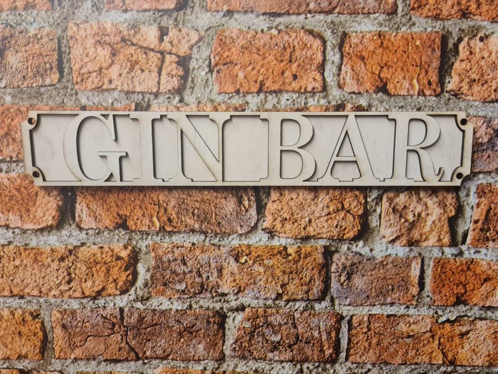 Large Gin Bar sign! Perfect gift for the gin lover! Kitchen, dining room. Great gift!