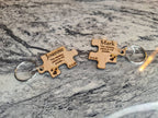 Personolised puzzle piece jigsaw key chain's. Gift for loved one, wedding, valentines day, anniversary gift, wedding, best friends?