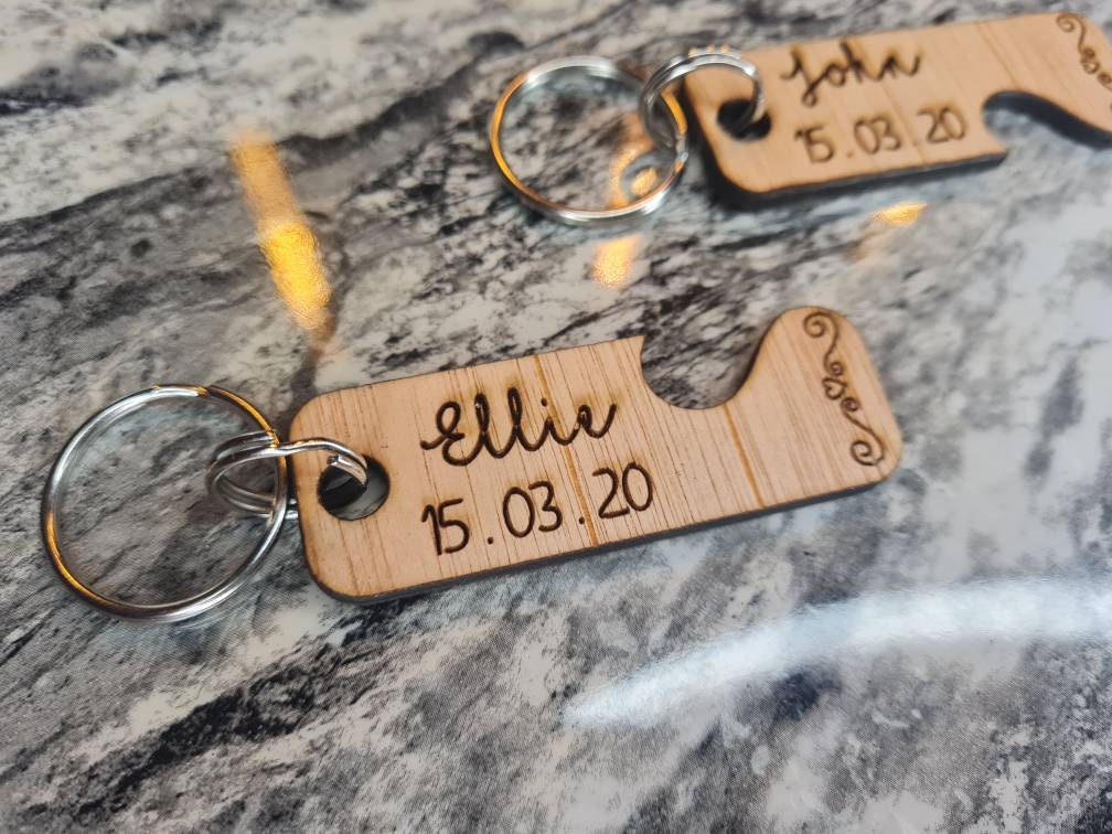 Matching Personalised keychains, loved one, partner, fiance, boyfriend, girlfriend gift, wedding, stocking filler, valentines day!