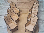 personalised Wedding remembrance ornament to remember loved ones - Marriage gift - present - chairs - Memorial display - Loved ones