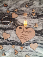Personolised my heart belongs to you keychain, valentines, birthday, anniversary, wedding, fathers day, new baby, friends, Christmas gift
