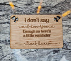 Personolised wallet purse card, great gift for any occasion, valentines day, birthday, anniversary, reminder