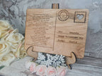 Personolised Poem valentines Post Card including stand, birthday, anniversary, wedding, mothers day, new baby, friends, greetings