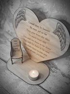 Personalised rememberance candle ornament to remember loved ones, great gift, present, bereavement chair, candle holder, angel love heart