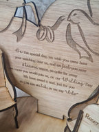 personalised Wedding remembrance ornament to remember loved ones - Marriage gift - present - chairs - Memorial display - Loved ones