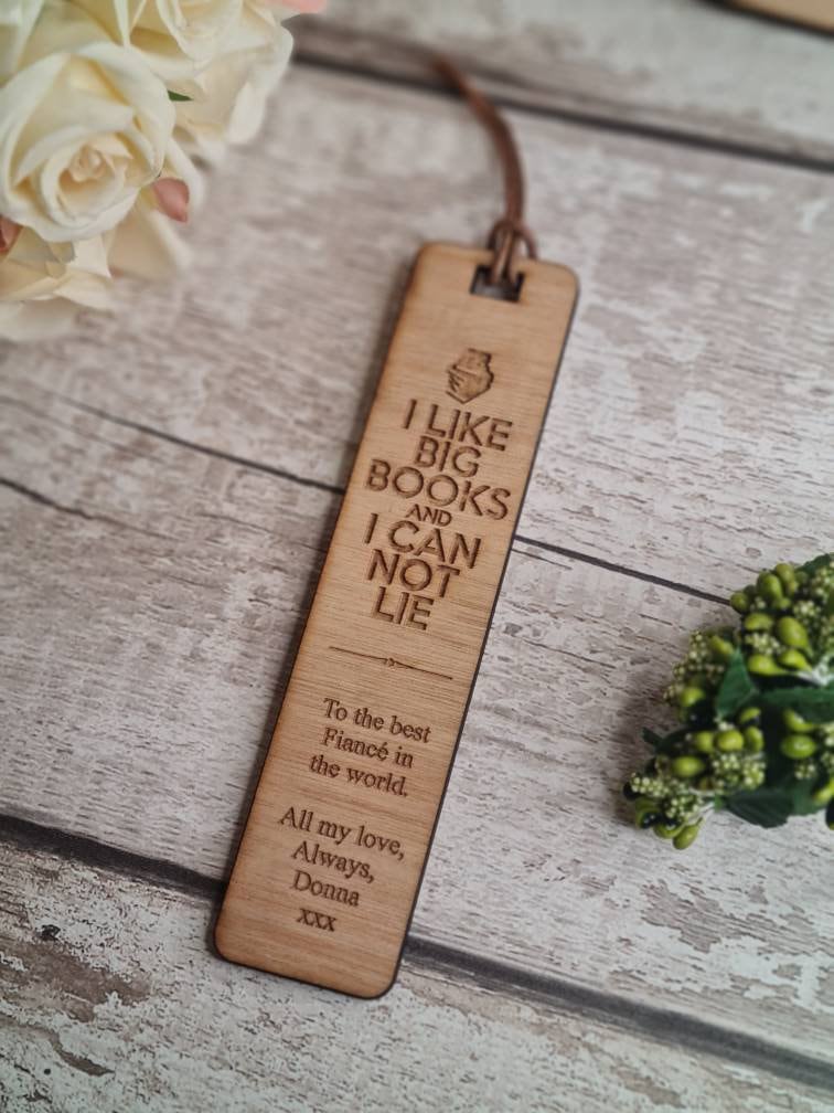 Personolised wooden bookmark, birthday, anniversary present. Mothers and fathers day gift, graduation, grandma, grandad, valentines, friend