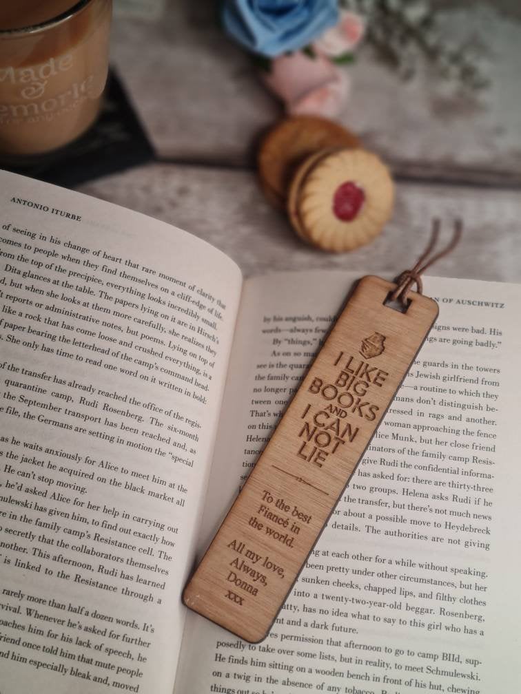 Personolised wooden bookmark, birthday, anniversary present. Mothers and fathers day gift, graduation, grandma, grandad, valentines, friend