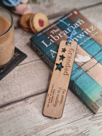 Personolised wooden bookmark, birthday, anniversary present. Mothers and fathers day gift, graduation, grandma, friend, grandad, valentines