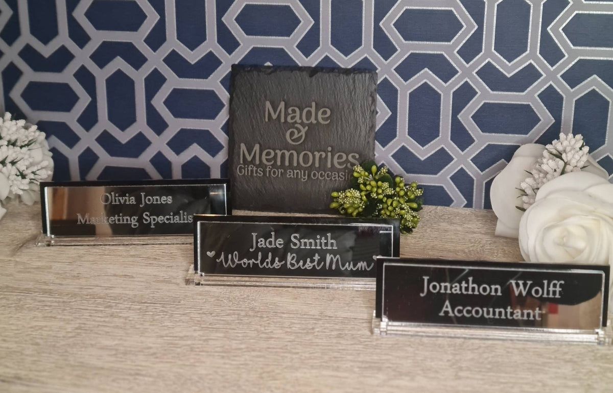 Custom, Personalised Engraved Desk Name Plate, Novelty, Funny Desk Sign, Boss Gift, Office fun, Your own words.