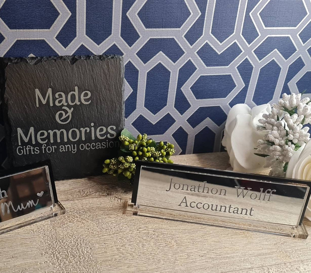 Custom, Personalised Engraved Desk Name Plate, Novelty, Funny Desk Sign, Boss Gift, Office fun, Your own words.