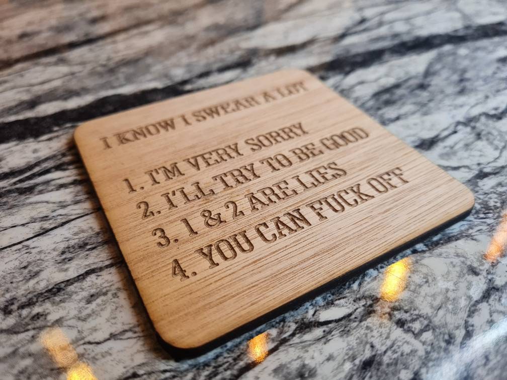 Funny novelty drinks coaster! Great gift, joke, birthday, valentines day, tea, coffee, wine.