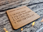 Funny novelty drinks coaster! Great gift, joke, birthday, valentines day, tea, coffee, wine.