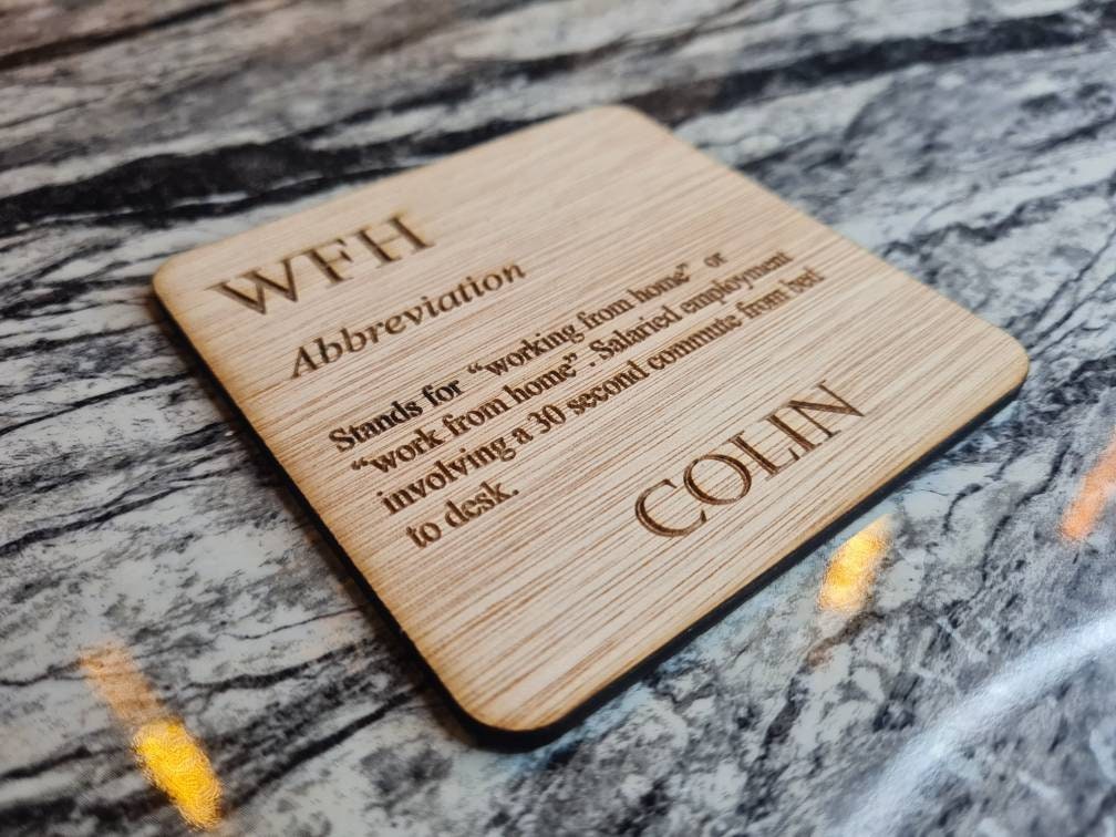 personalised Fun Novelty drinks coaster, great gift, work from home, for tea, coffee, wine, beer, gin, presecco