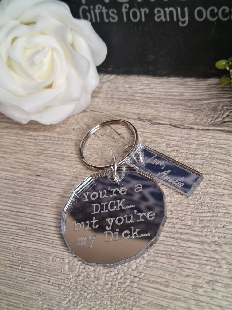 Funny personalised keychain, valentines, birthday, anniversary, wedding, fathers day, new baby, friends, Christmas gift