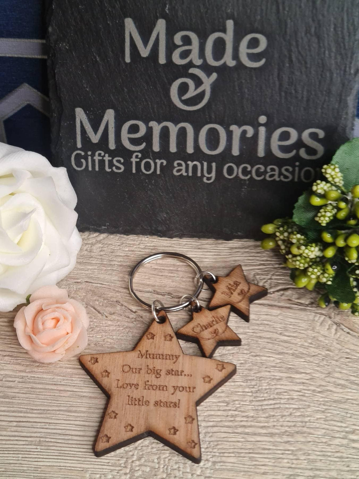 personalised keychain, named stars, valentines, birthday, anniversary, mothers day, fathers day, new baby, friends, Christmas gift