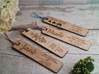 Personolised wooden bookmark, birthday, anniversary present. Mothers and fathers day gift, graduation, grandma, friend, grandad, valentines