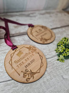 Personolised engraved wooden tag for wedding dress hanger. bridesmaid, bride, marriage, flower girl, wedding party