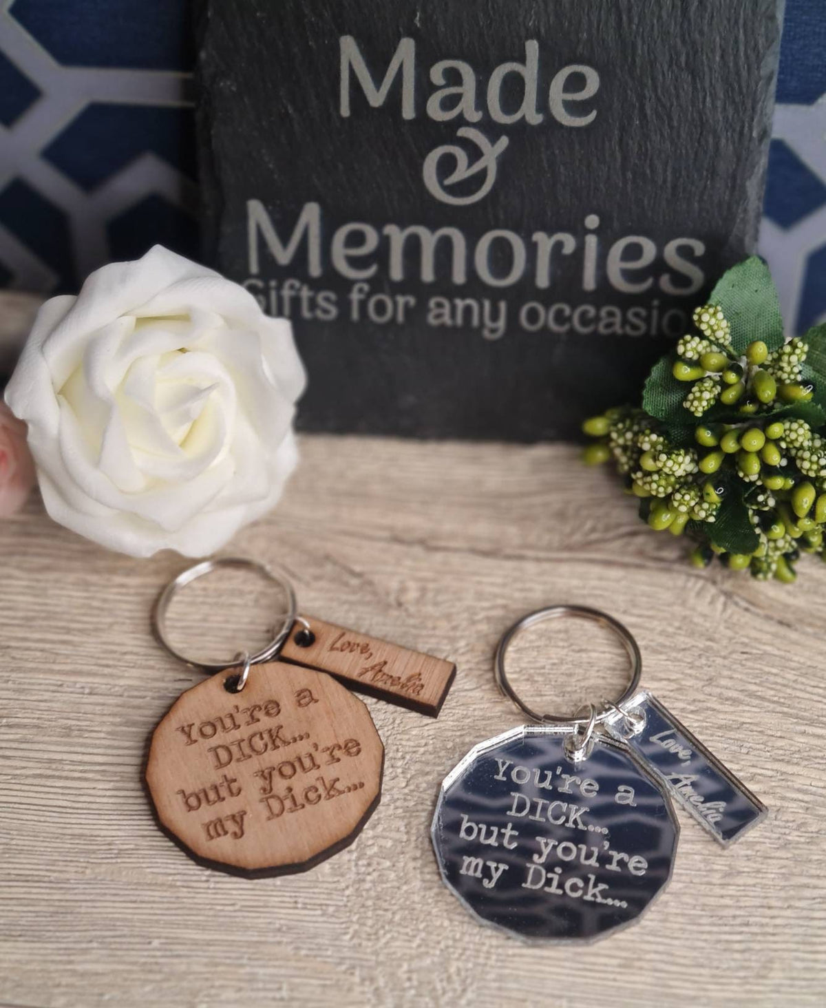 Funny personalised keychain, valentines, birthday, anniversary, wedding, fathers day, new baby, friends, Christmas gift
