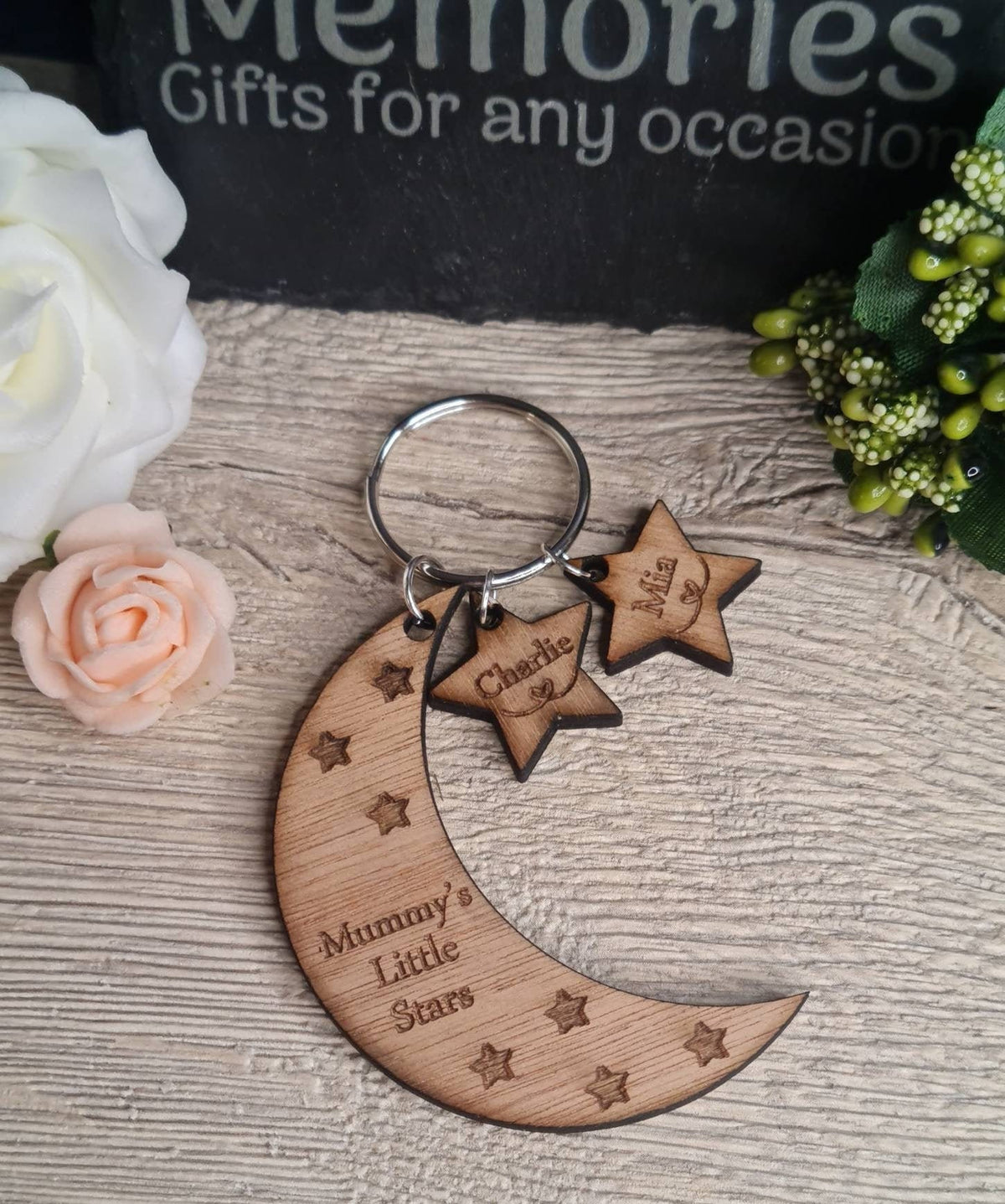 personalised keychain, named stars, valentines, birthday, anniversary, mothers day, fathers day, new baby, friends, Christmas gift