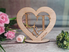 Personolised heart ornament with initials and date! Stunning valentine gift, birthday, mothers day, engagement, wedding present!