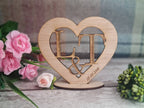 Personolised heart ornament with initials and date! Stunning valentine gift, birthday, mothers day, engagement, wedding present!