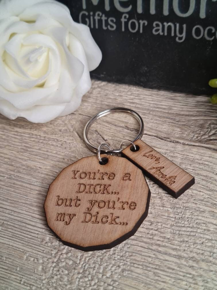 Funny personalised keychain, valentines, birthday, anniversary, wedding, fathers day, new baby, friends, Christmas gift