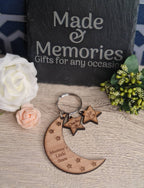 personalised keychain, named stars, valentines, birthday, anniversary, mothers day, fathers day, new baby, friends, Christmas gift