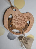 personalised Dummy fairy, Say goodbye to the pacifier, Coin, pouch, lovely keepsake, great gift for baby shower, christening, birth day!
