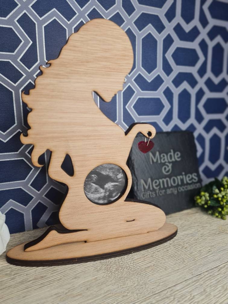 Stunning silhouette ultrasound photo frame! Baby scan picture frame. Single mum? Mother? New baby. Baby shower gift. Christening