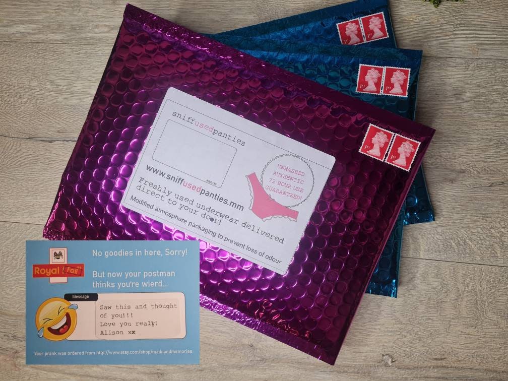 Pantie Sniff prank! Sent direct to victims door! Panty knicker smelling, embarrassing prank to send to friend, partner, family or colleague!