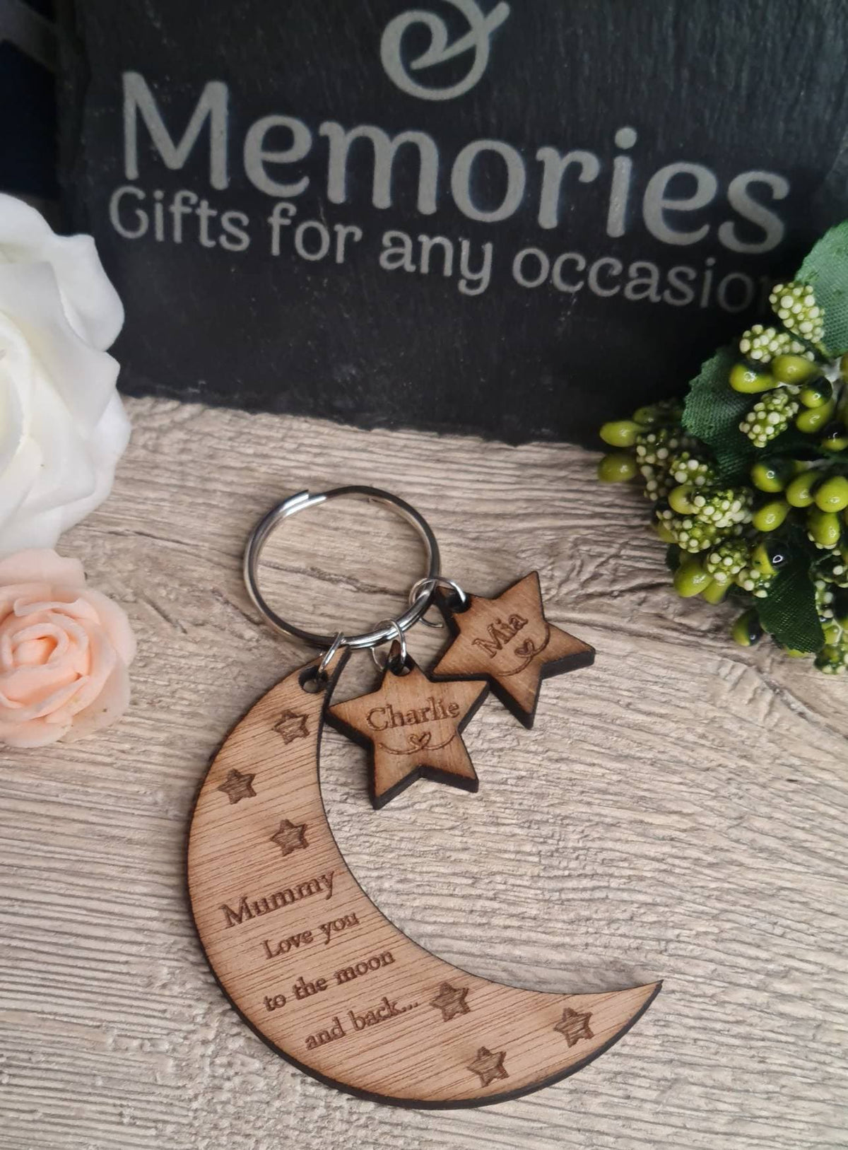 personalised keychain, named stars, valentines, birthday, anniversary, mothers day, fathers day, new baby, friends, Christmas gift