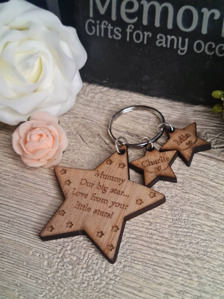 personalised keychain, named stars, valentines, birthday, anniversary, mothers day, fathers day, new baby, friends, Christmas gift
