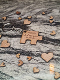 Mummy puzzle piece keychain, valentines, birthday, anniversary, wedding, mothers day, new baby, friends, Christmas, cute gift