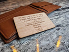 Personolised wallet purse card, great gift for any occasion, valentines day, birthday, anniversary, reminder