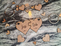 Personolised interlocking heart puzzle pieces x2 keychains, valentines, birthday, anniversary, wedding, friends, Christmas gift.