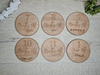X20 Baby wooden milestone disc, cards, photo prop, flatlay, photography, new child - baby shower gift - monthly age signs