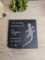 personalised Reptile Memorial grave marker, memorial slate, indoor or outdoor remember your pets, Lizard - Gecko - Snake - Tortoise - iguana