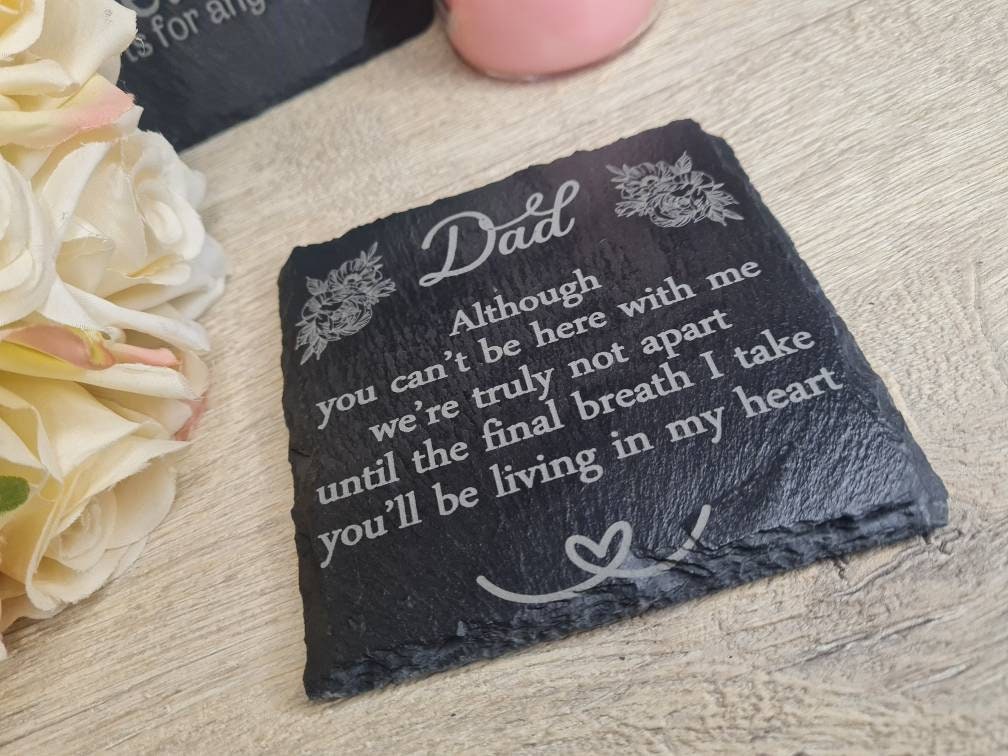 Personalised memorial grave marker, memorial slate, indoor or outdoor, remembering your loved ones, Dad, Mum, Aunty, Uncle, Grandma, grandad