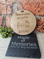 Personalised Camper van hanging ornament, camping, quirky, novelty, fathers day, birthday, christmas, valentines, motorhome