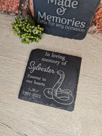 personalised Reptile Memorial grave marker, memorial slate, indoor or outdoor remember your pets, Lizard - Gecko - Snake - Tortoise - iguana