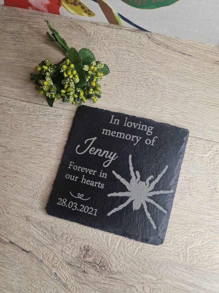 personalised Reptile Memorial grave marker, memorial slate, indoor or outdoor remember your pets, Lizard - Gecko - Snake - Tortoise - iguana